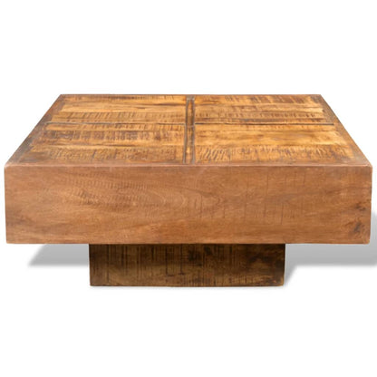 Mesa De Centro Cuadrada Marrón
