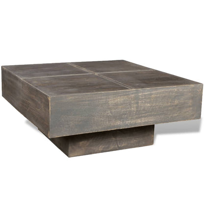 Mesa De Centro Cuadrada Marrón