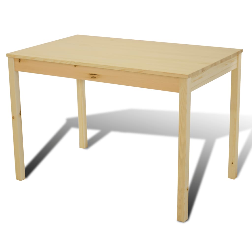 Mesa De Comedor Y 4 Sillasde Madera Color Natural