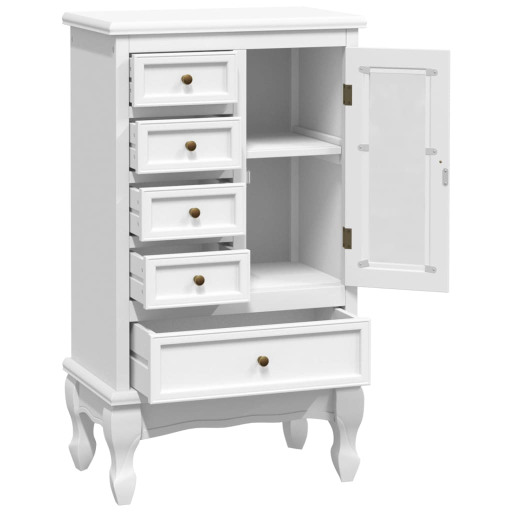 Mueble De 5 Cajones Y 2 Estantes Blanco