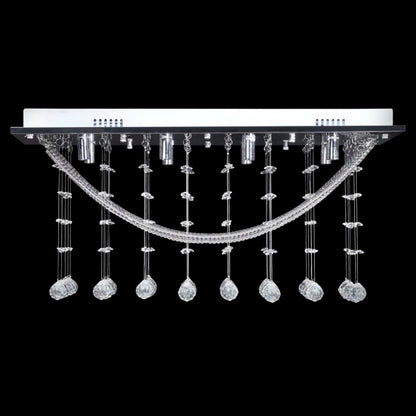 Lámpara De Techo Con Lágrimas De Cristal 8 X G9 29 Cm