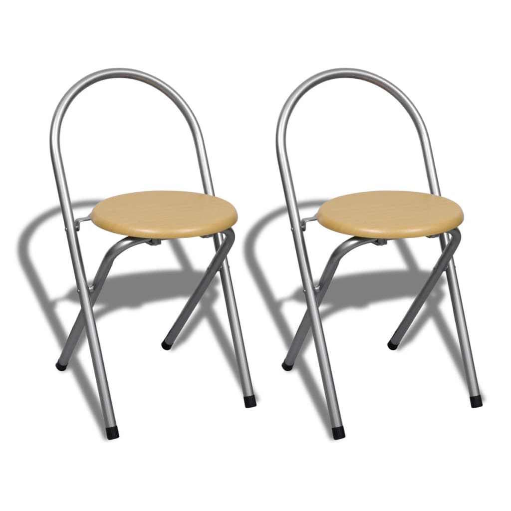 Juego De Muebles De Barra De Cocina Plegable Con 2 Sillas