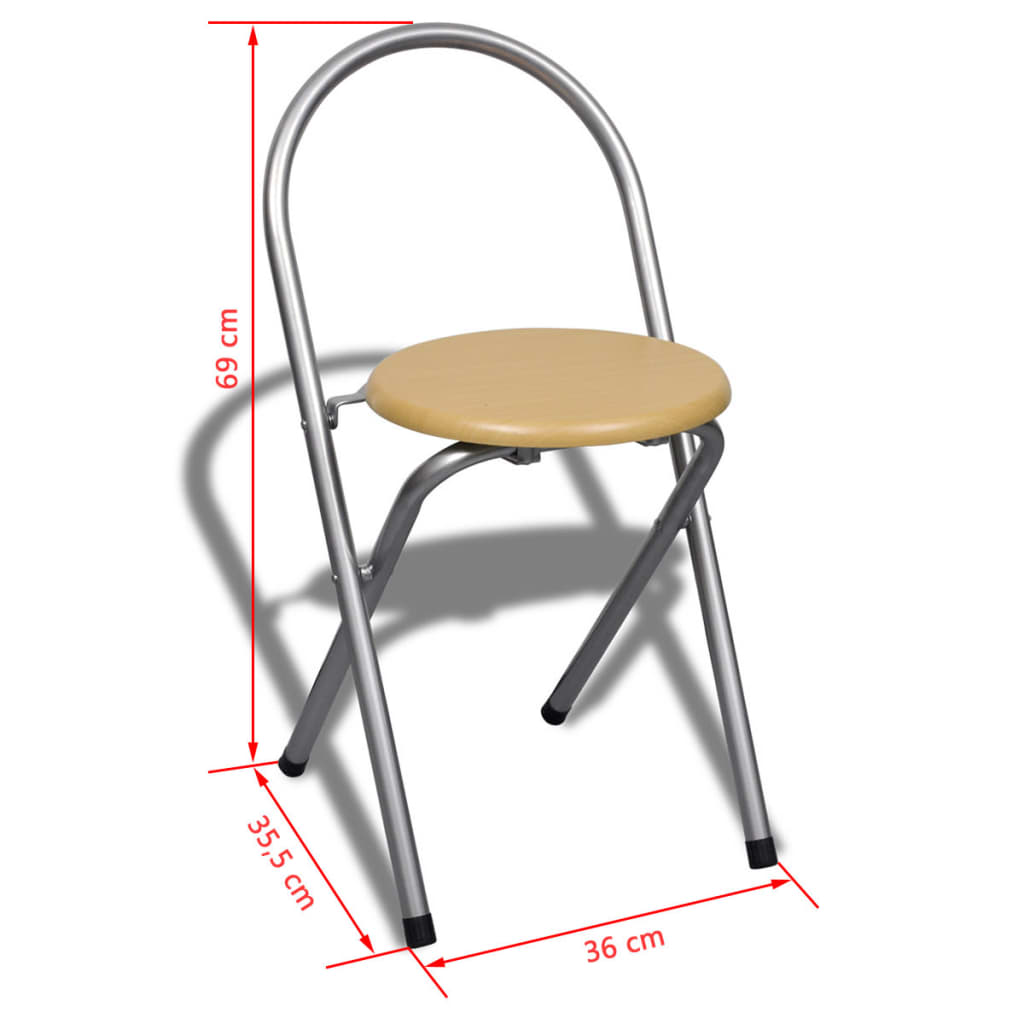 Juego De Muebles De Barra De Cocina Plegable Con 2 Sillas