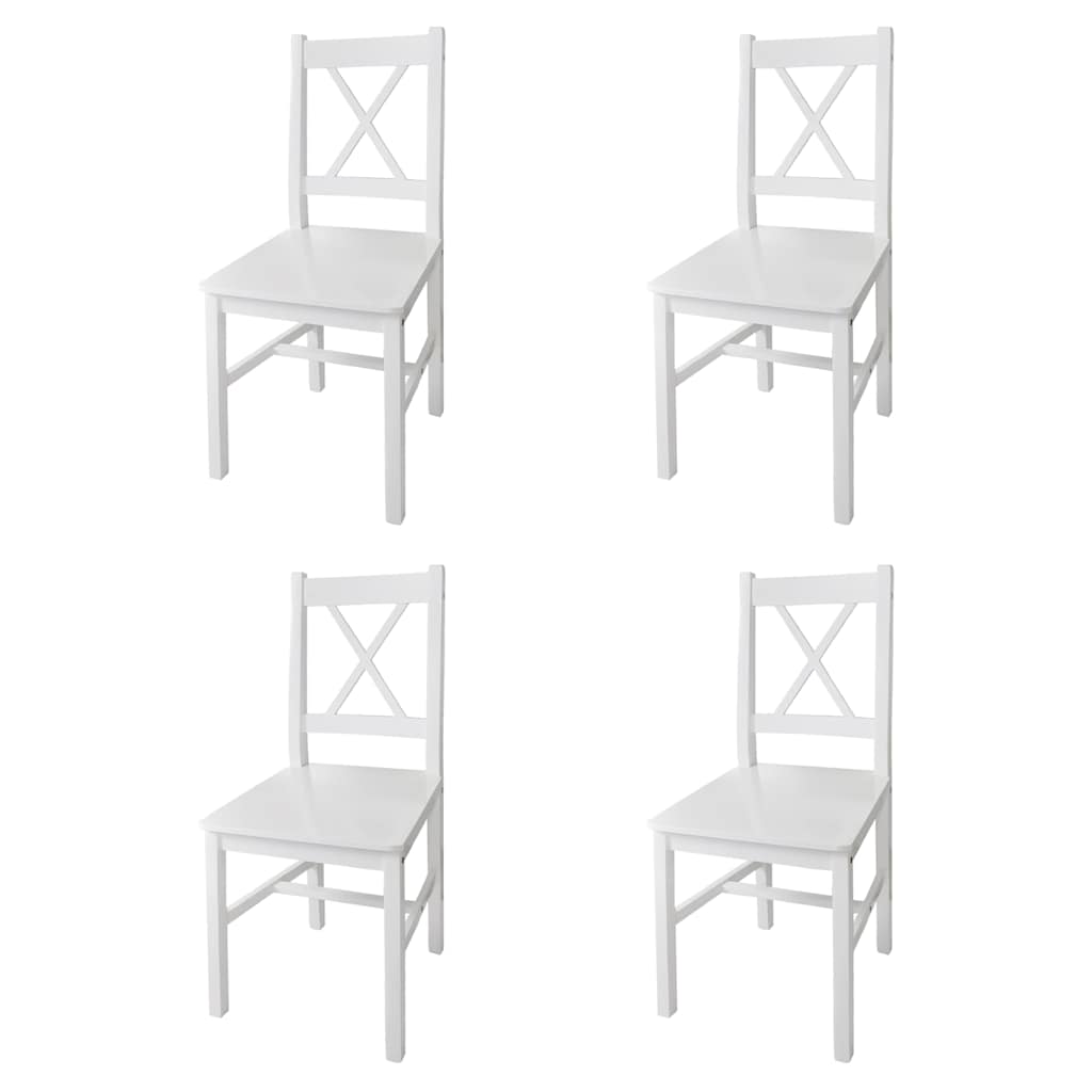 Sillas De Comedor 4 Unidades Madera De Pino