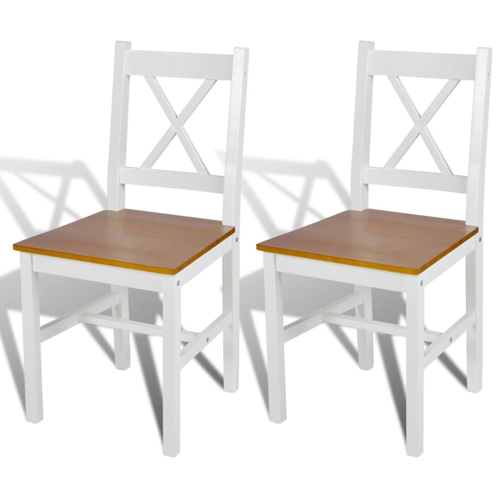 Sillas De Comedor 4 Unidades Madera De Pino