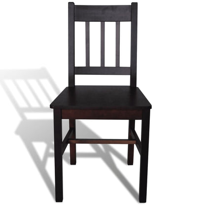 Sillas De Comedor 4 Unidades Madera De Pino