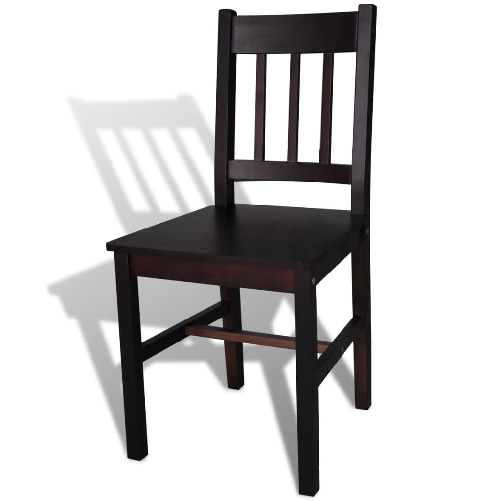 Sillas De Comedor 4 Unidades Madera De Pino