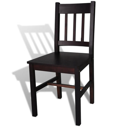 Sillas De Comedor 4 Unidades Madera De Pino