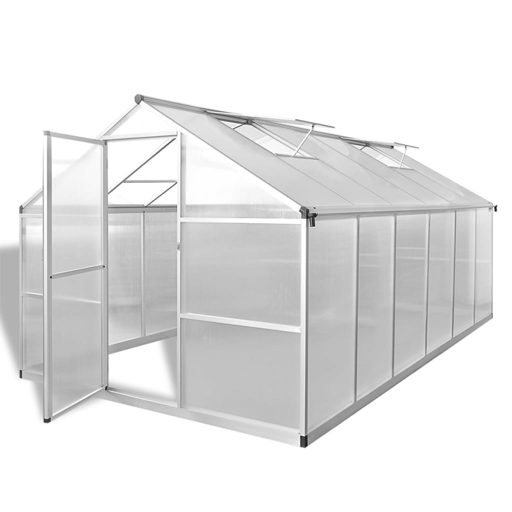 Invernadero De Aluminio Reforzado Con Estructura Base 9,025 M²