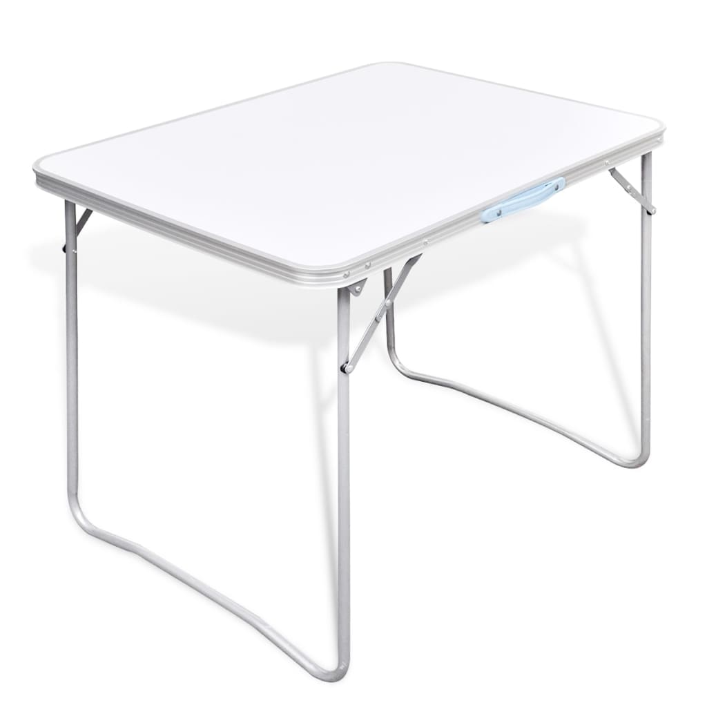 Mesita Plegable Para Camping Con Estructura De Metal, 80 X 60 Cm