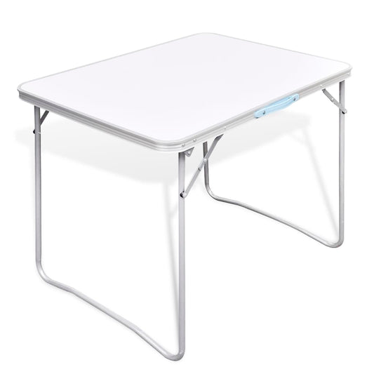 Mesita Plegable Para Camping Con Estructura De Metal, 80 X 60 Cm