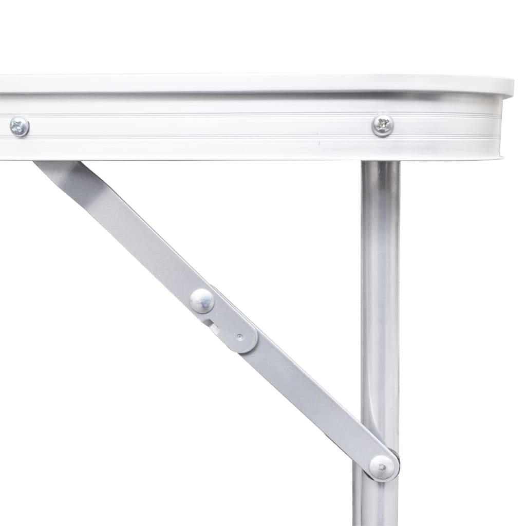 Mesita Plegable Para Camping Con Estructura De Metal, 80 X 60 Cm