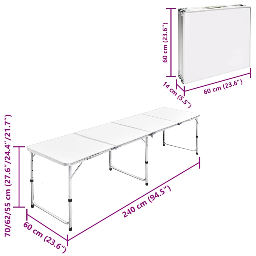 Mesita Plegable De Aluminio Camping Con