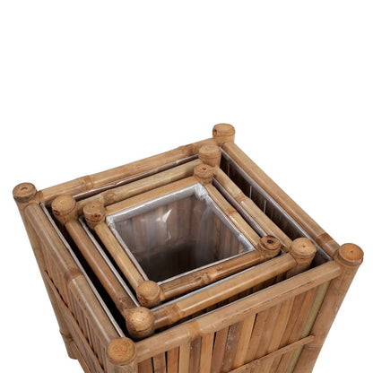Jardineras Con Forro De Nailon 3 Unidades Bambú