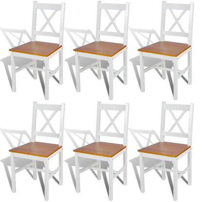 Sillas De Comedor 4 Unidades Madera De Pino