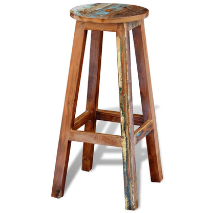 Taburete De Bar Madera Maciza Reciclada