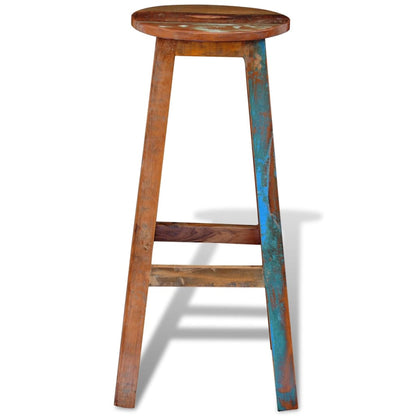 Taburete De Bar Madera Maciza Reciclada