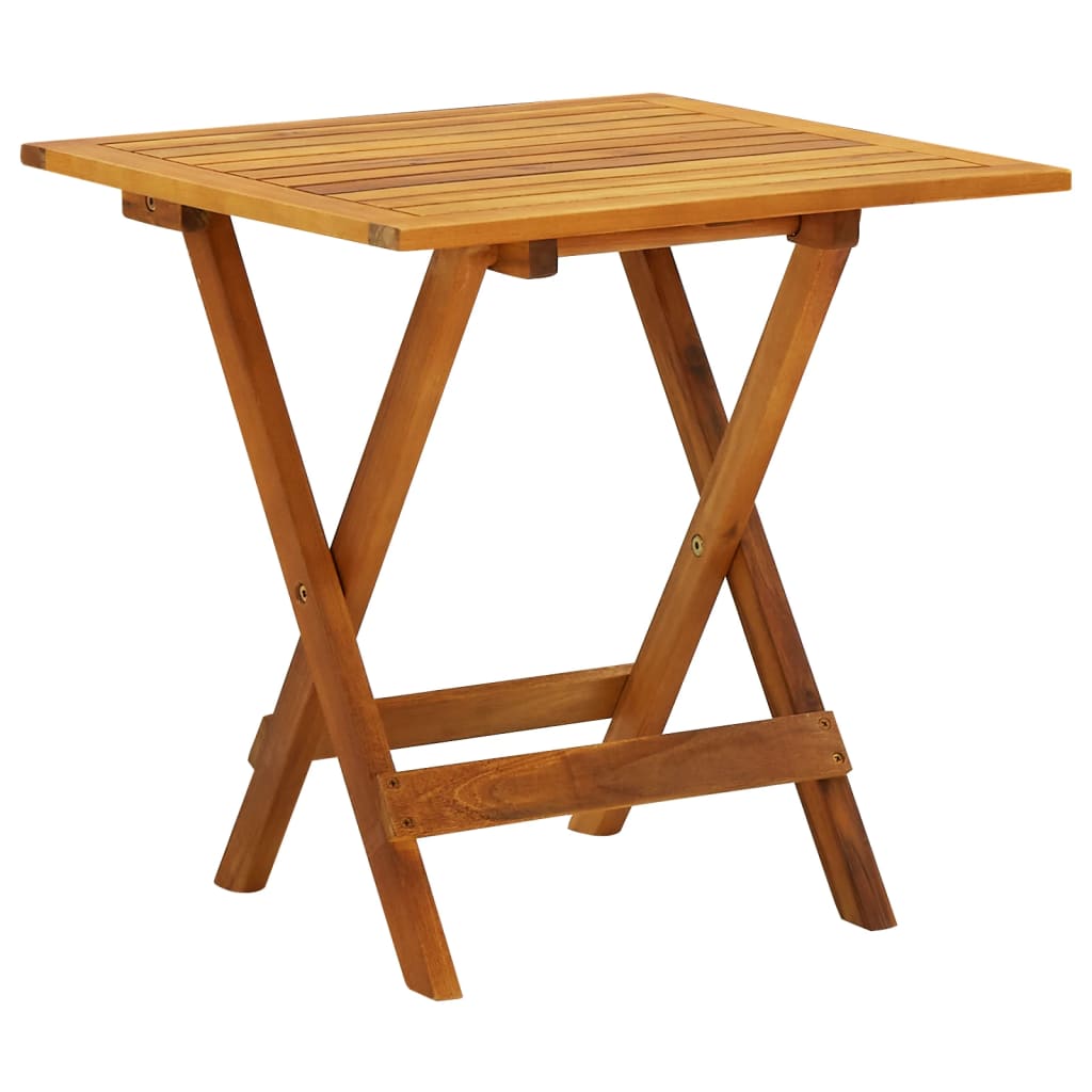 Mesa Para Terraza Bistró Madera Maciza De Acacia 46X46X47 Cm