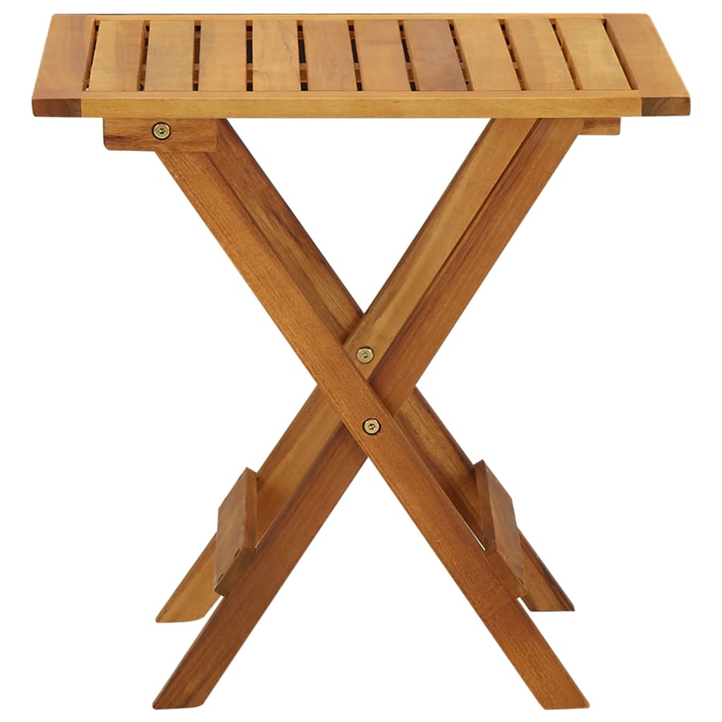 Mesa Para Terraza Bistró Madera Maciza De Acacia 46X46X47 Cm