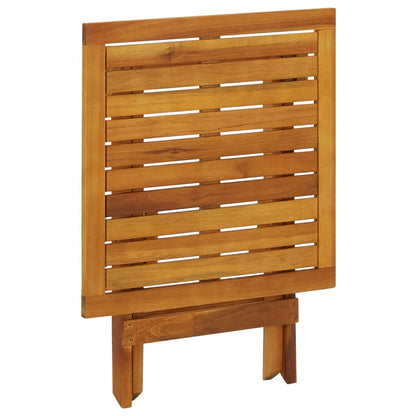 Mesa Para Terraza Bistró Madera Maciza De Acacia 46X46X47 Cm
