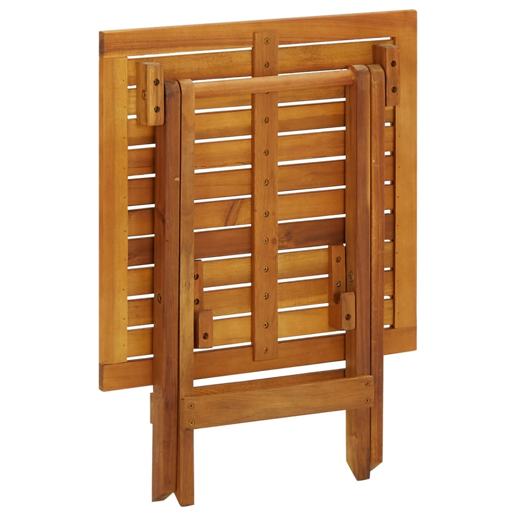 Mesa Para Terraza Bistró Madera Maciza De Acacia 46X46X47 Cm