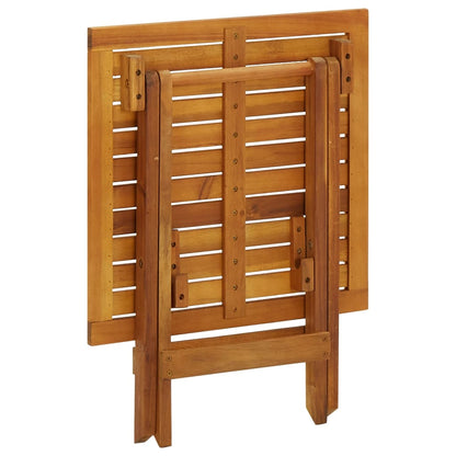 Mesa Para Terraza Bistró Madera Maciza De Acacia 46X46X47 Cm
