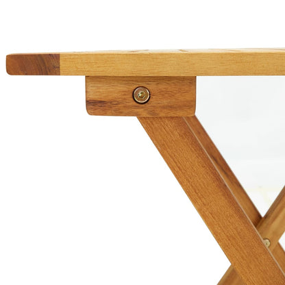 Mesa Para Terraza Bistró Madera Maciza De Acacia 46X46X47 Cm