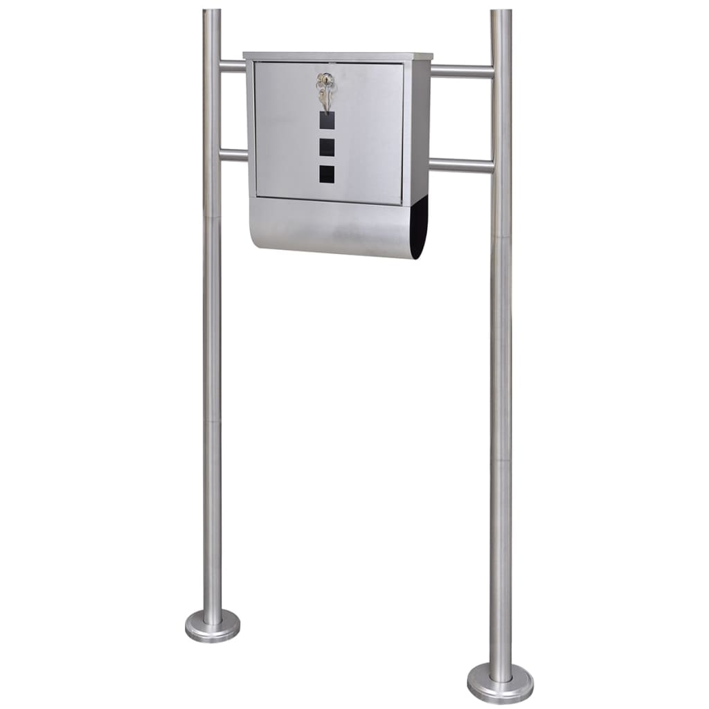 Conjunto De 2 Buzones Con Soporte De Acero Inoxidable