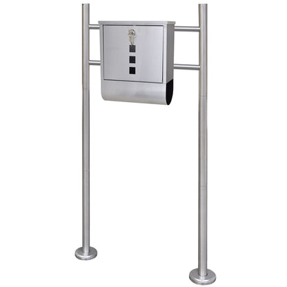 Conjunto De 2 Buzones Con Soporte De Acero Inoxidable