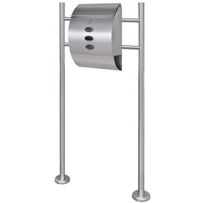 Conjunto De 2 Buzones Con Soporte De Acero Inoxidable