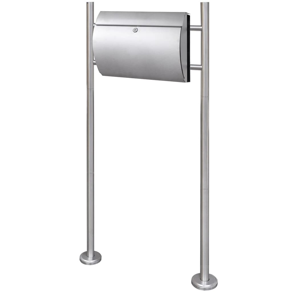 Conjunto De 2 Buzones Con Soporte De Acero Inoxidable