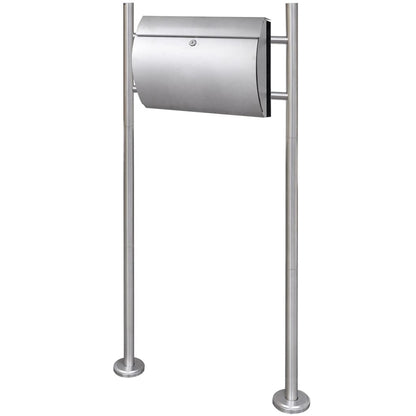 Conjunto De 2 Buzones Con Soporte De Acero Inoxidable