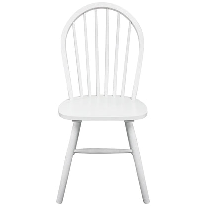 Sillas De Comedor 4 Unidades Madera Maciza De Caucho Blanco