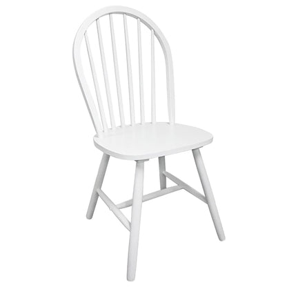Sillas De Comedor 4 Unidades Madera Maciza De Caucho Blanco