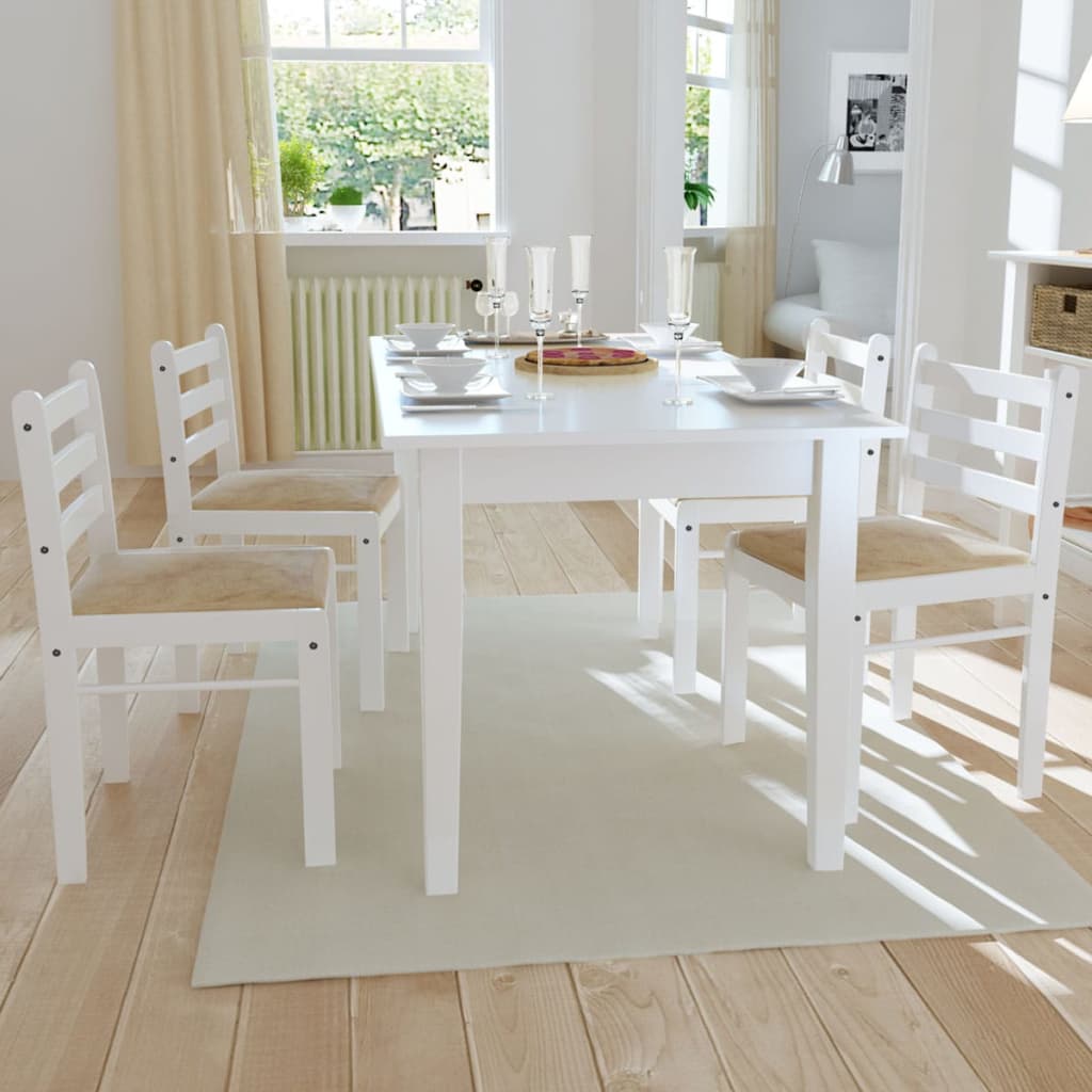 Sillas De Comedor 6 Unidades Madera Maciza Y Terciopelo