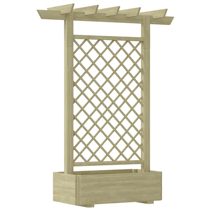 Pérgola Con Jardinera De Madera 162X56X204 Cm