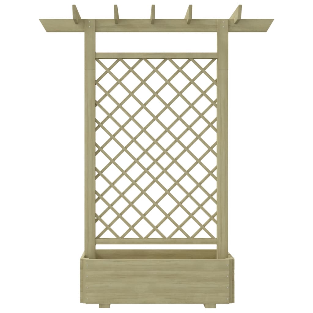 Pérgola Con Jardinera De Madera 162X56X204 Cm