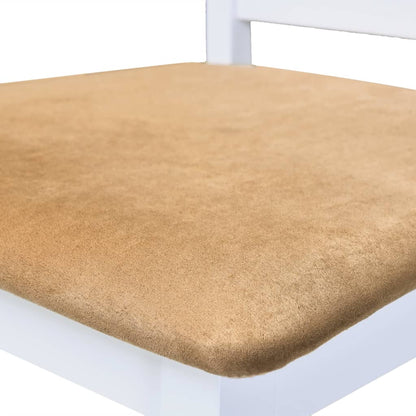 Mesa De Bar Y 4 Taburetes De Barra Madera Blanca