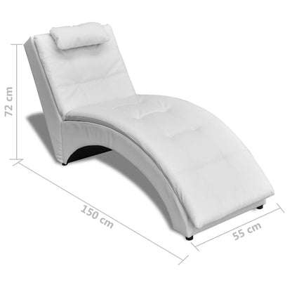 Diván Con Almohada De Cuero Sintético