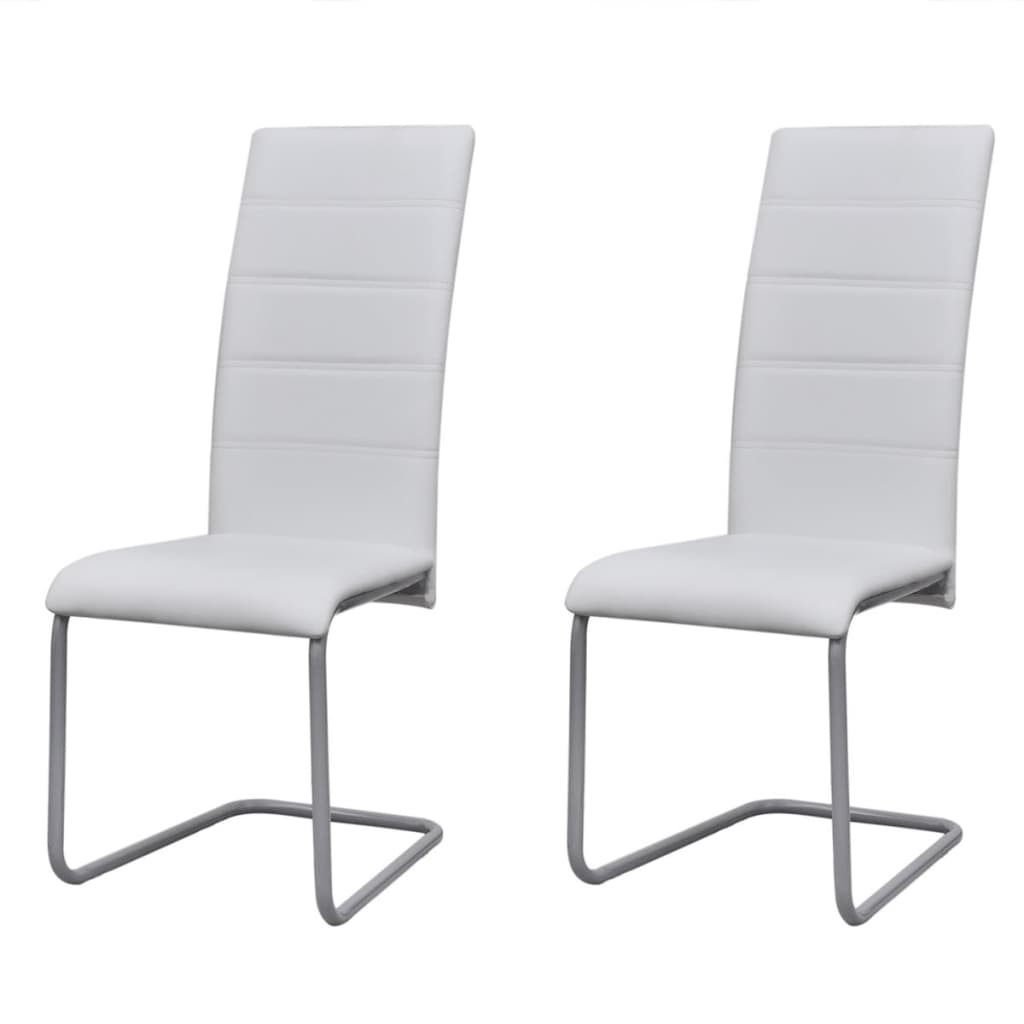 Sillas De Comedor Voladizas 6 Unidades Cuero Sintético