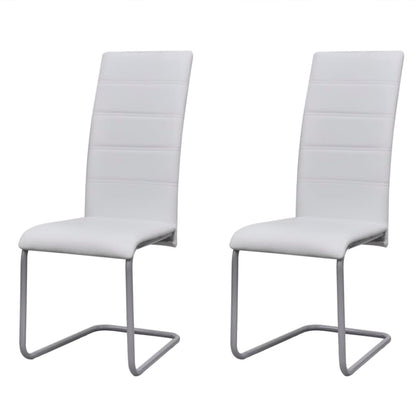Sillas De Comedor Voladizas 6 Unidades Cuero Sintético
