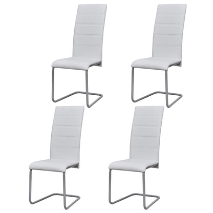 Sillas De Comedor Voladizas 6 Unidades Cuero Sintético