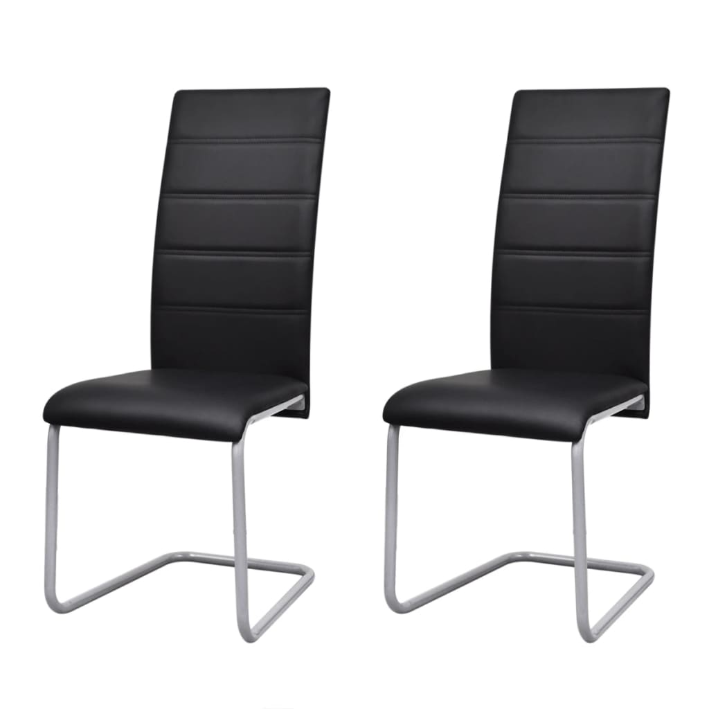 Sillas De Comedor Voladizas 6 Unidades Cuero Sintético