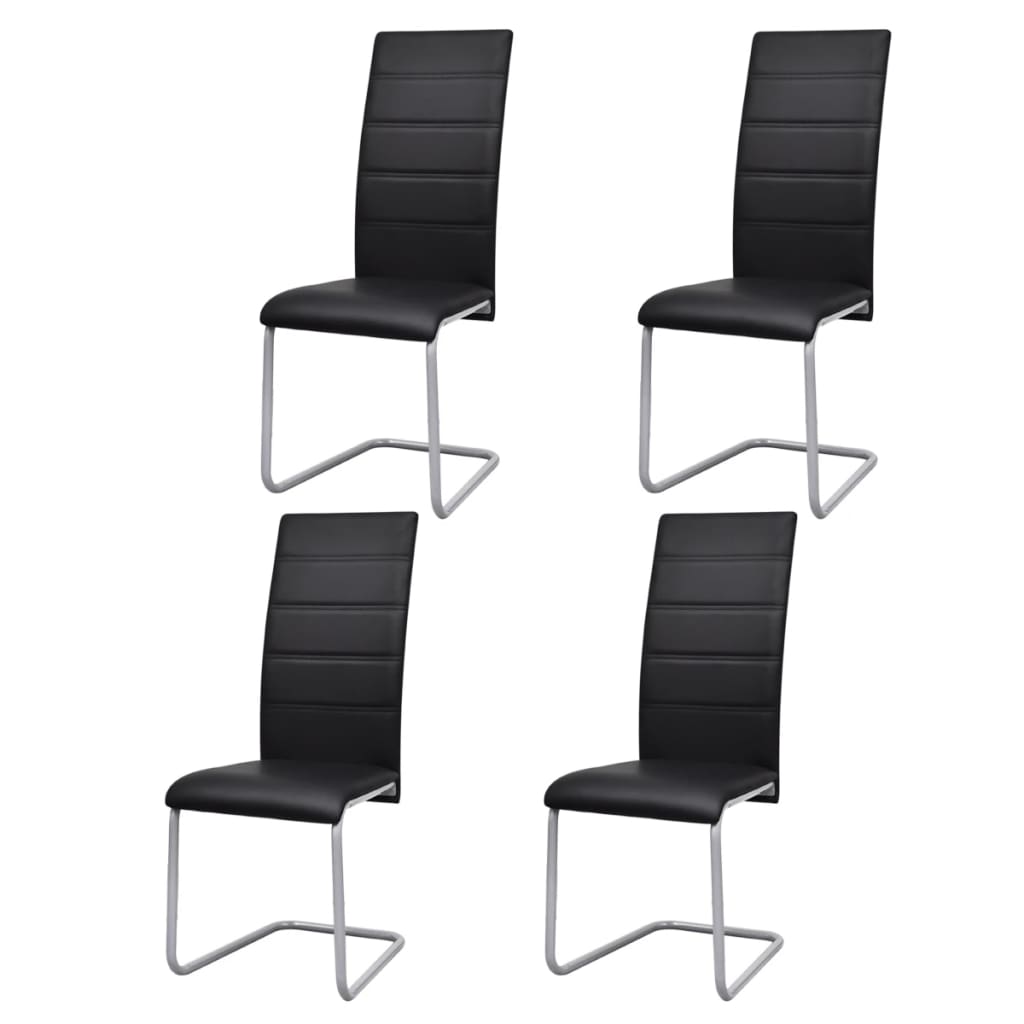 Sillas De Comedor Voladizas 6 Unidades Cuero Sintético