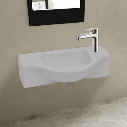 Lavabo De Cerámica Con Orificio De Grifo/Desagüe