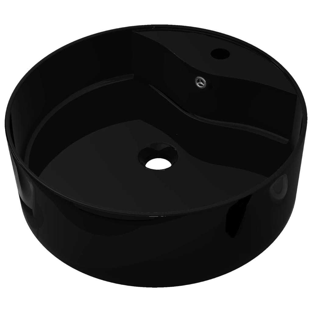 Lavabo De Cerámica Con Agujero Para Grifo/Desagüe Redondo
