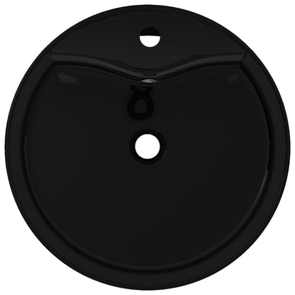 Lavabo De Cerámica Con Agujero Para Grifo/Desagüe Redondo