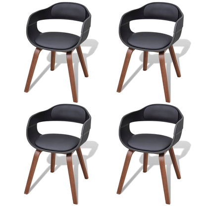 Silla De Comedor De Madera Curvada Y Tela Gris