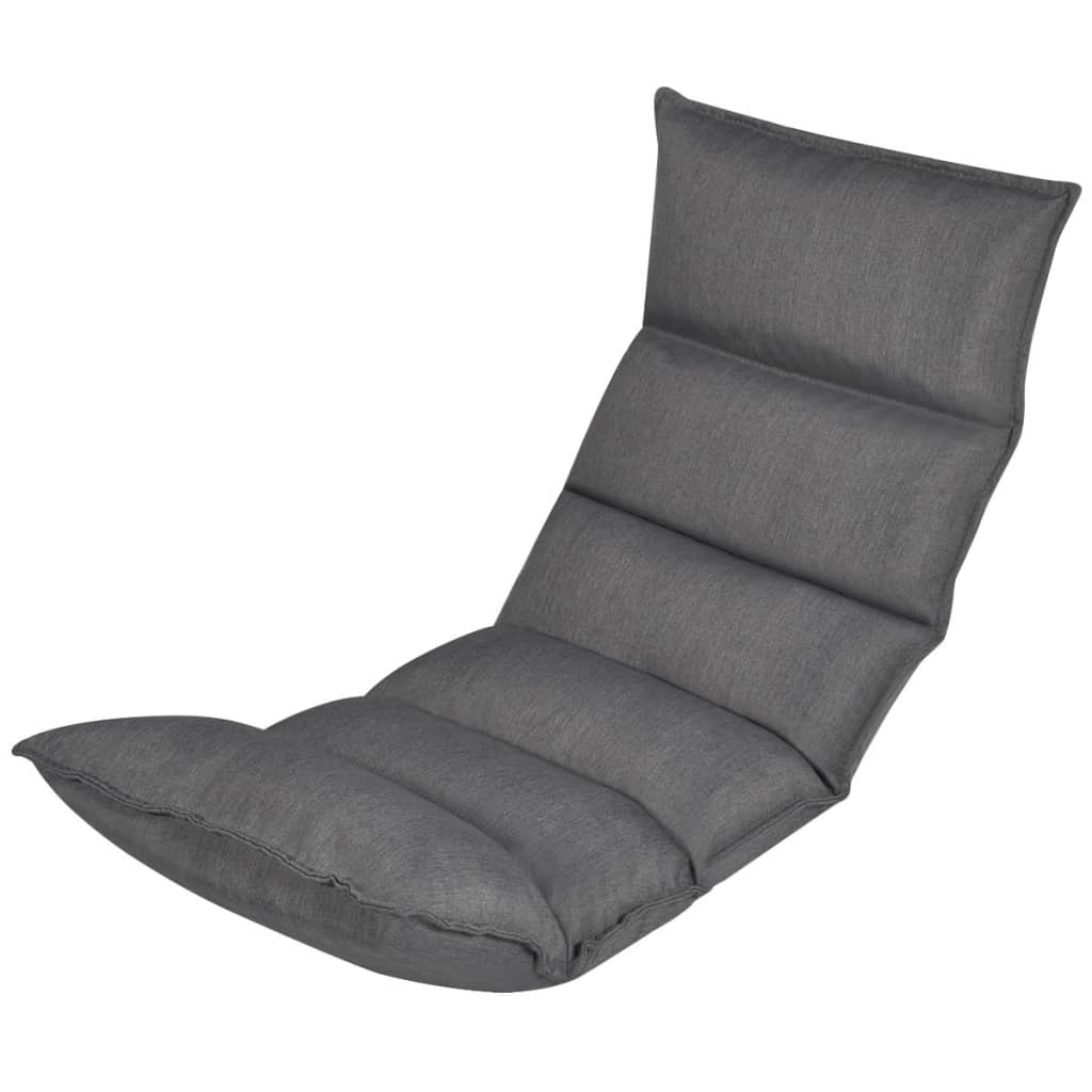 Tumbona De Suelo Plegable De Tela Gris