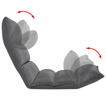 Tumbona De Suelo Plegable De Tela Gris